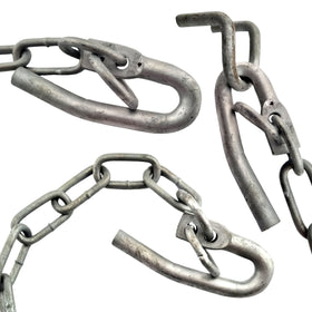 Field Gate Fastener with 350mm Chain, Galvanised. Australian Made. Brand: Downee. Rural Hardware, Fence and Gate Fittings. Shop online chain.com.au. Australia wide shipping.