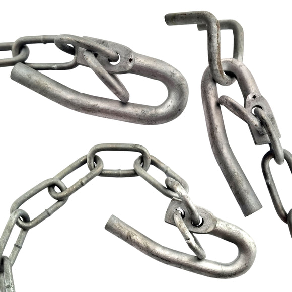 Field Gate Fastener with 350mm Chain, Galvanised. Australian Made. Brand: Downee. Rural Hardware, Fence and Gate Fittings. Shop online chain.com.au. Australia wide shipping.