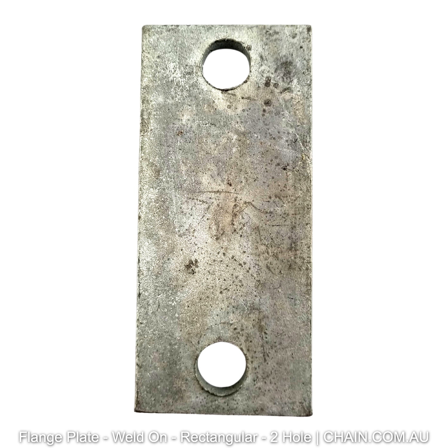 Downee Flange Plates - Weld on - Rectangular - 2 Hole. Galvanised or Zinc Plated. Various sizes. Australian Made. Brand: Downee. Shop Tubular Fencing and Steel Brackets online chain.com.au. Australia wide shipping.