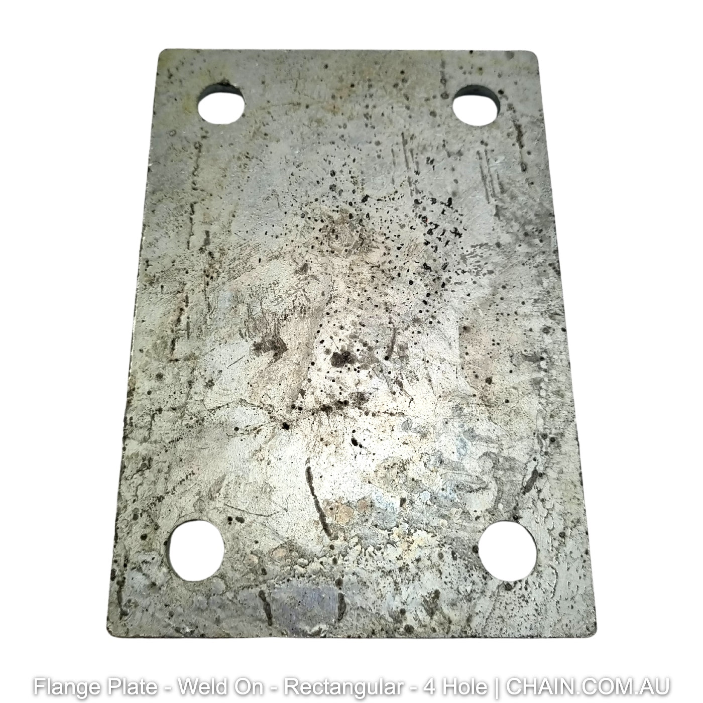 Downee Flange Plates - Weld on - Rectangular - 4 Hole. Galvanised or Zinc Plated. Various sizes. Australian Made. Brand: Downee. Shop Tubular Fencing and Steel Brackets online chain.com.au. Australia wide shipping.