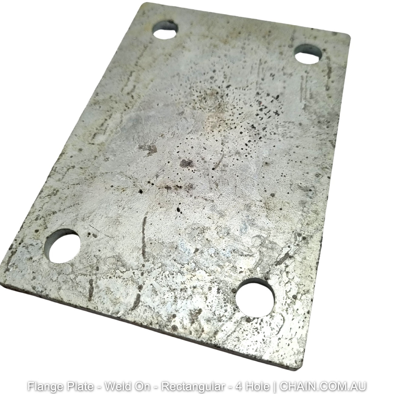 Downee Flange Plates - Weld on - Rectangular - 4 Hole. Galvanised or Zinc Plated. Various sizes. Australian Made. Brand: Downee. Shop Tubular Fencing and Steel Brackets online chain.com.au. Australia wide shipping.