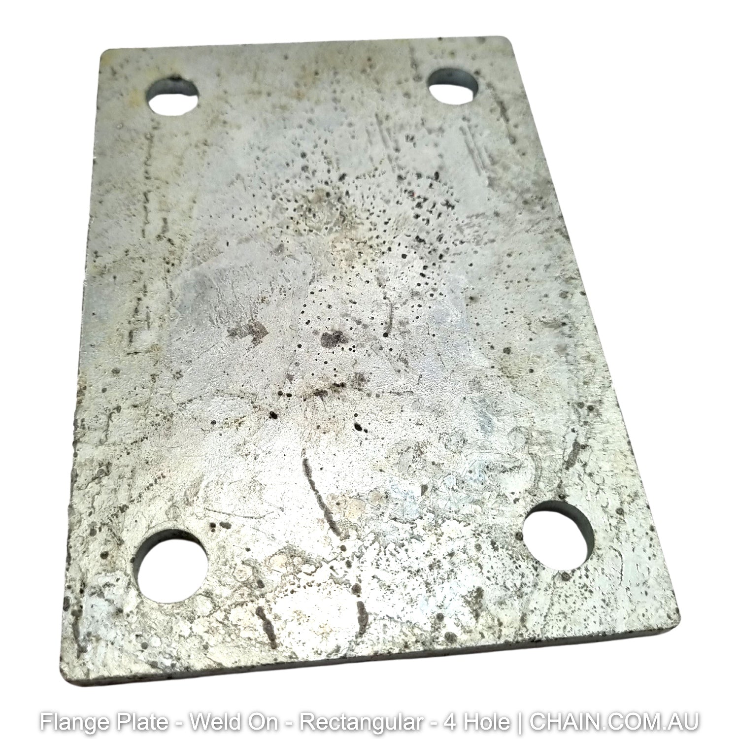 Downee Flange Plates - Weld on - Rectangular - 4 Hole. Galvanised or Zinc Plated. Various sizes. Australian Made. Brand: Downee. Shop Tubular Fencing and Steel Brackets online chain.com.au. Australia wide shipping.