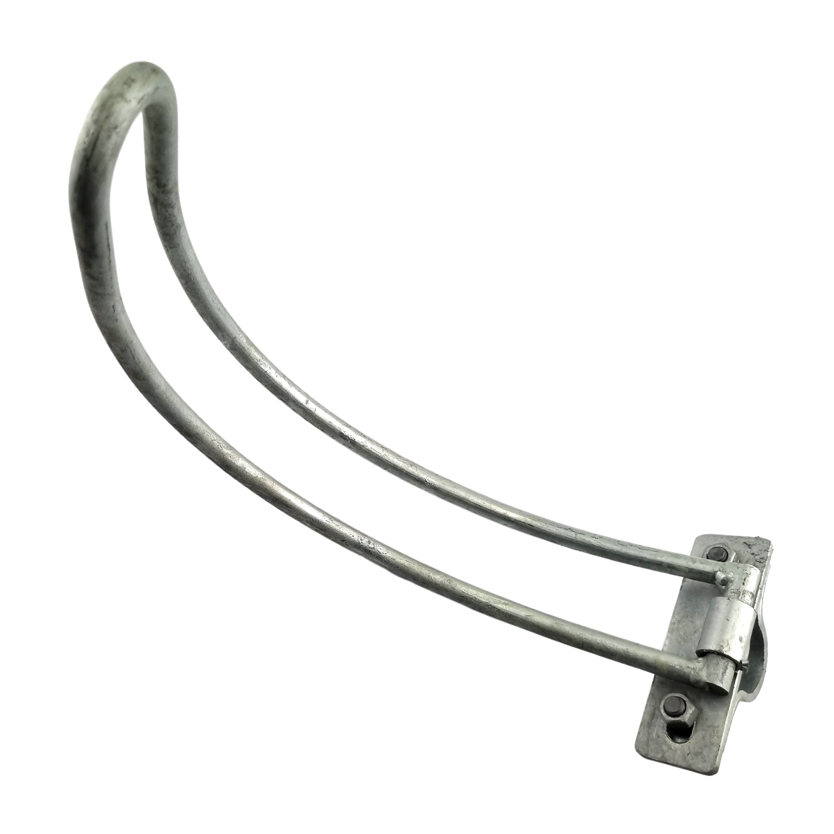 Gate Latch - Double Gate Bow, Galvanised. Product code: KDGBC25. Australian Made. Brand: Downee. Shop Rural Hardware, Catches &amp; Latches online chain.com.au. Australia wide shipping.