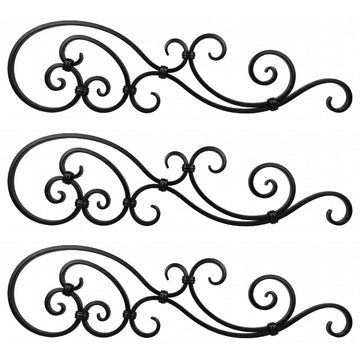 Black and zinc steel gate toppers in style: DHP09-02RH. Wrought iron fencing components. Australia.