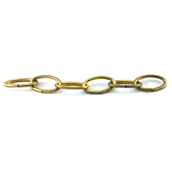 Gold Lighting Chain, size: 3.8mm. Commercial grade. Chain by the metre & bulk buy. Factory direct prices. Australia wide shipping from Melbourne. Shop: chain.com.au