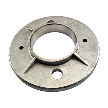 Stainless Steel Heavy Duty Round Base Plate Rail Fitting. Fits 50.8mm or 2-inch pipe. Australia wide shipping. Shop: chain.com.au