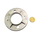 Stainless Steel Heavy Duty Round Base Plate Rail Fitting. Fits 50.8mm or 2-inch pipe. Australia wide shipping. Shop: chain.com.au