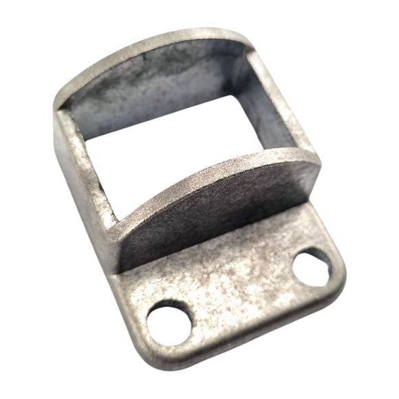 Horizontal - Single Lug - 2 Fixing Holes - Fence Bracket in cast aluminium. Product code:&nbsp;FB38H. Rail size: 38mm x 25mm. Australian Made. Brand: Downee. Shop Tubular Fencing and Aluminium Brackets online chain.com.au. Australia wide shipping.