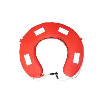 Life Buoy, Orange with White PP Grab Lines, High-Density PE Plastic ...