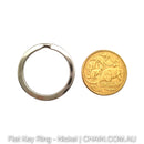 Flat Key Ring - Nickel Spring Wire. Bags of 100. Australia wide shipping. Shop chain.com.au