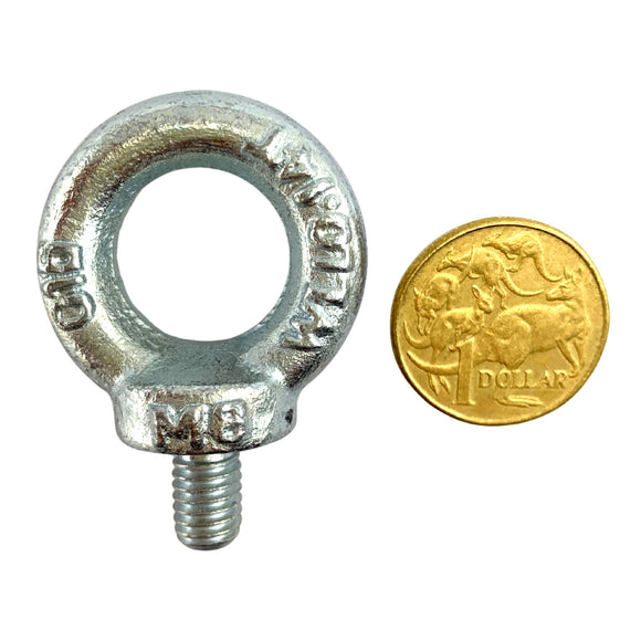 Lifting Eye Bolt Male Galvanised, Size 8mm x 10mm Thread. Shop hardware bolts online. Australia wide shipping.