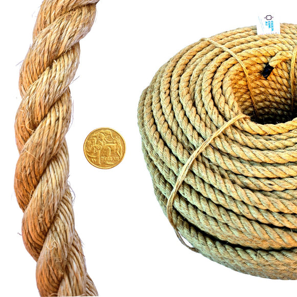 25mm Natural Sisal Rope. Australia wide shipping + Melbourne pick up.