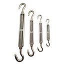 Hook-Hook Open Body Turnbuckles in 316 Marine Grade Stainless Steel. Sizes: 6mm, 8mm, 10mm, 12mm. Shop turnbuckles and hardware with shipping Australia wide. Shop: Chain.com.au.