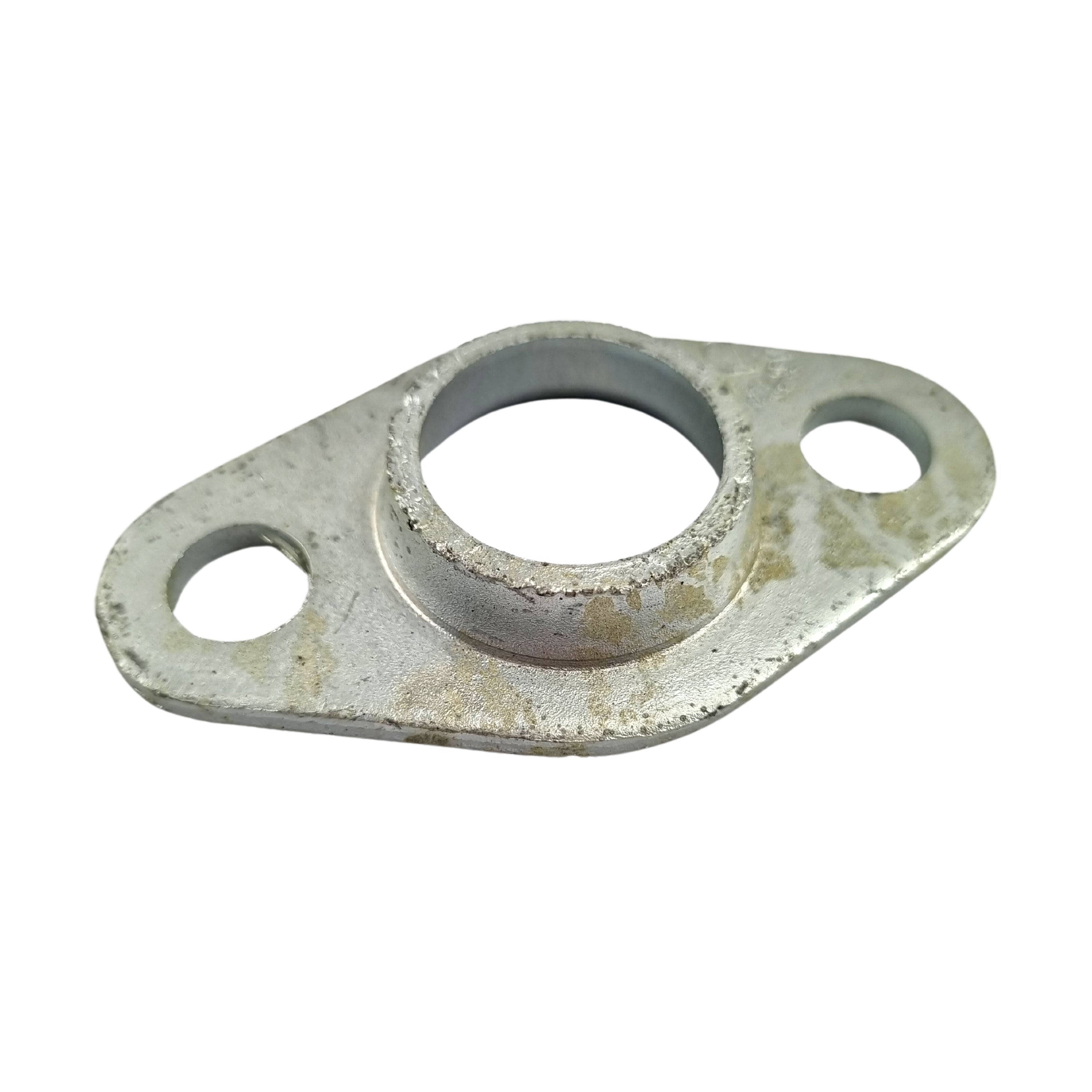 Oval Flange - Galvanised. Australian made. Shop fence & gate fittings online chain.com.au. Australia wide shipping.
