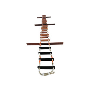 Marine/boat pilot ladders with wood steps and rubber steps at the bottom for extra grip and safety. Shop boat/marine supplies online. Melbourne, Australia. Shipping available. Chain.com.au