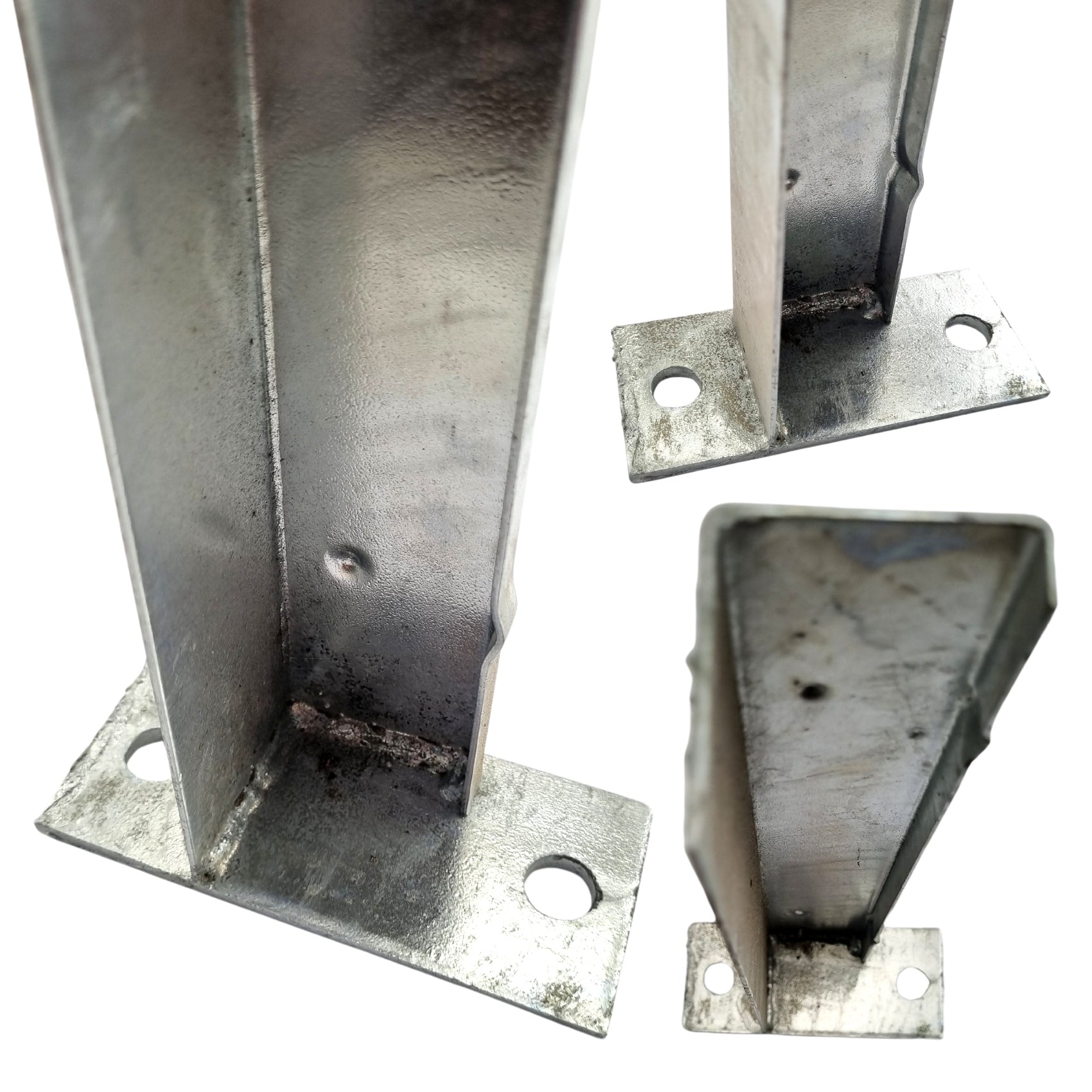 2 Hole Post Bracket in galvanised steel. Australian Made. Brand: Downee. Shop Tubular Fencing and Brackets online chain.com.au. Australia wide shipping.