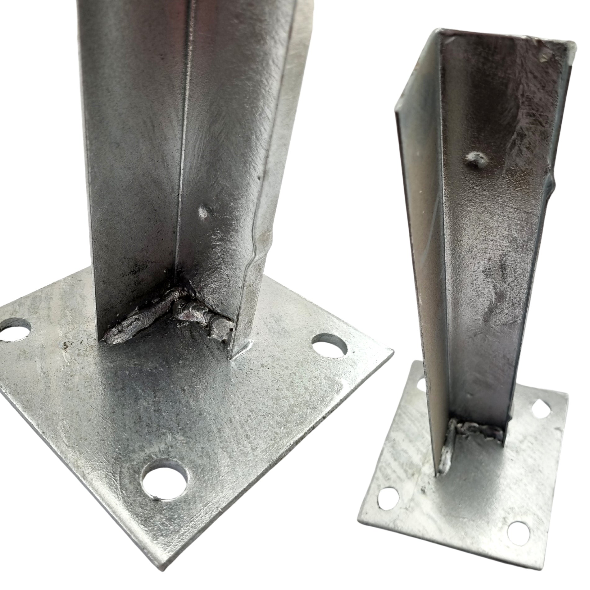 4 Hole Post Bracket in galvanised steel. Australian Made. Brand: Downee. Shop Tubular Fencing and Brackets online chain.com.au. Australia wide shipping.