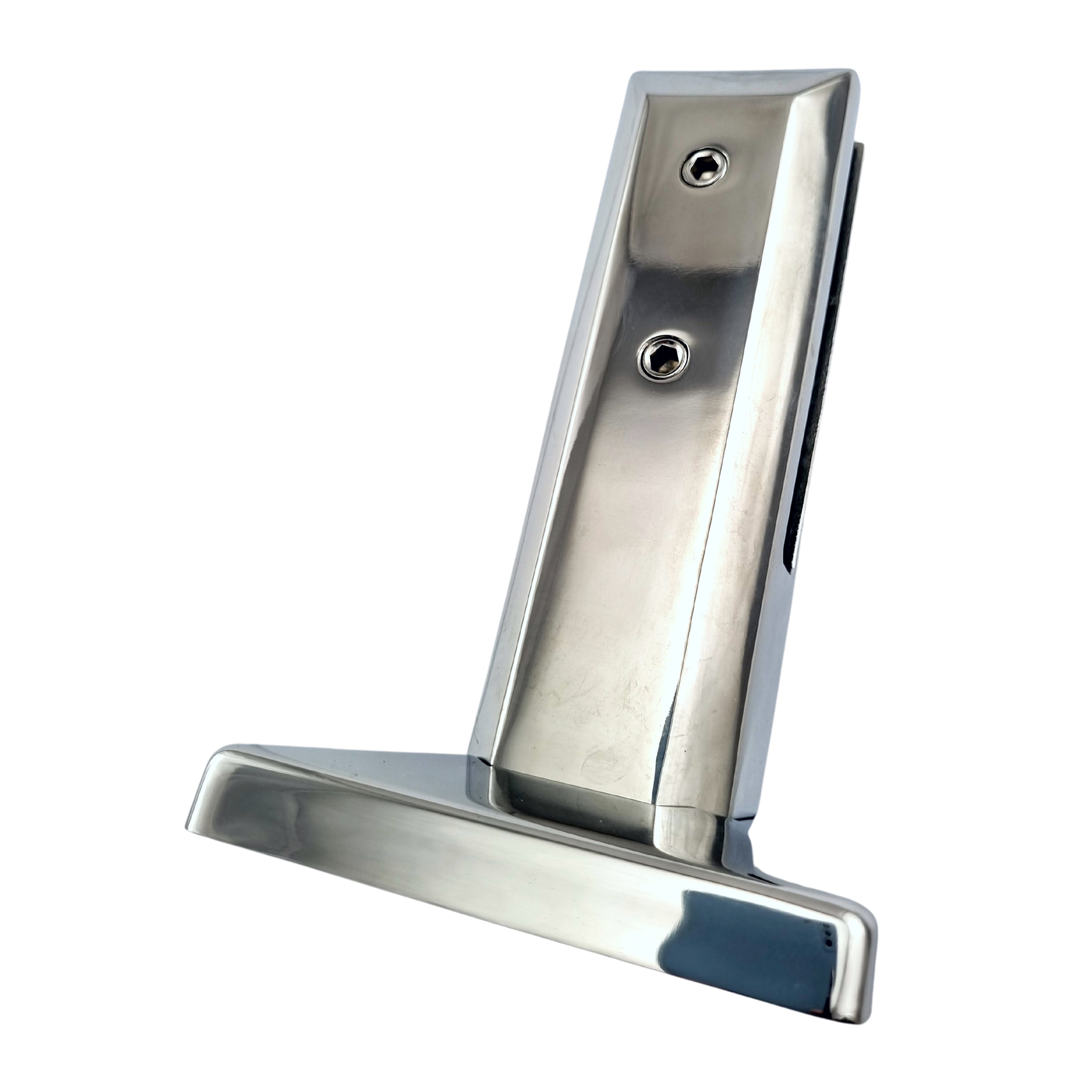 Mirror Finish Stainless Steel Premium Square Spigot. Suits 10mm thick glass. For glass balustrading or glass pool fencing. Australia wide shipping. Shop: chain.com.au
