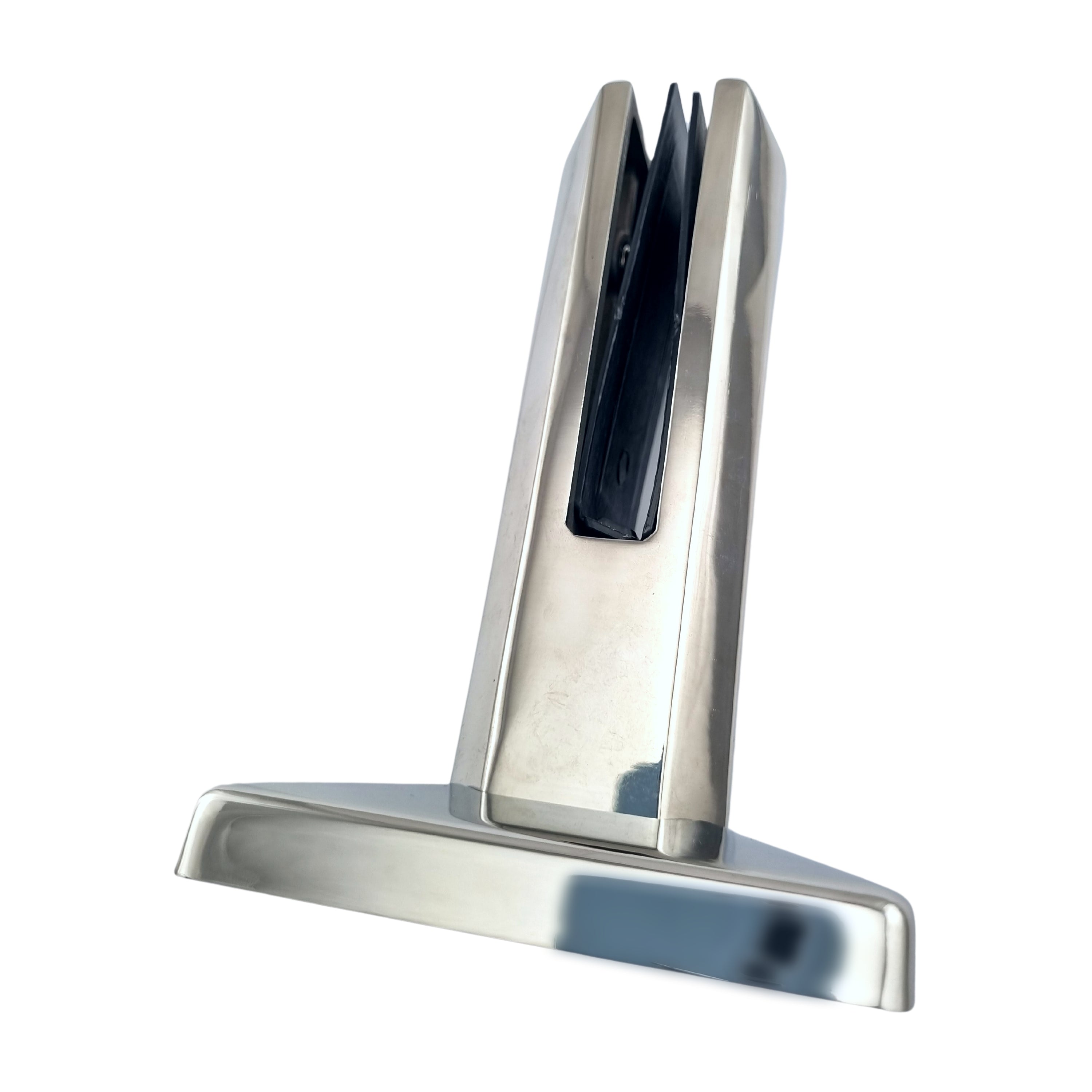 Mirror Finish Stainless Steel Premium Square Spigot. Suits 10mm thick glass. For glass balustrading or glass pool fencing. Australia wide shipping. Shop: chain.com.au