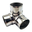 Rail Fittings - 3 Way Rail Corner Stainless Steel. Sizes: 25.4mm and 50.8mm. Australia wide shipping. Shop hardware online chain.com.au