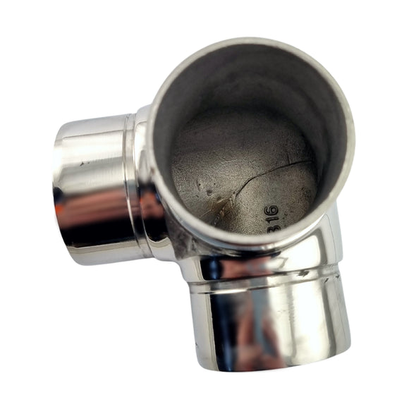 Rail Fittings - 3 Way Rail Corner Stainless Steel. Sizes: 25.4mm and 50.8mm. Australia wide shipping. Shop hardware online chain.com.au