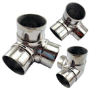 Rail Fittings - 3 Way Rail Corner Stainless Steel. Sizes: 25.4mm and 50.8mm. Australia wide shipping. Shop hardware online chain.com.au