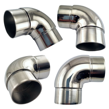 Stainless Steel 90° Radiused Rail Fitting. Australia wide shipping. Shop: chain.com.au