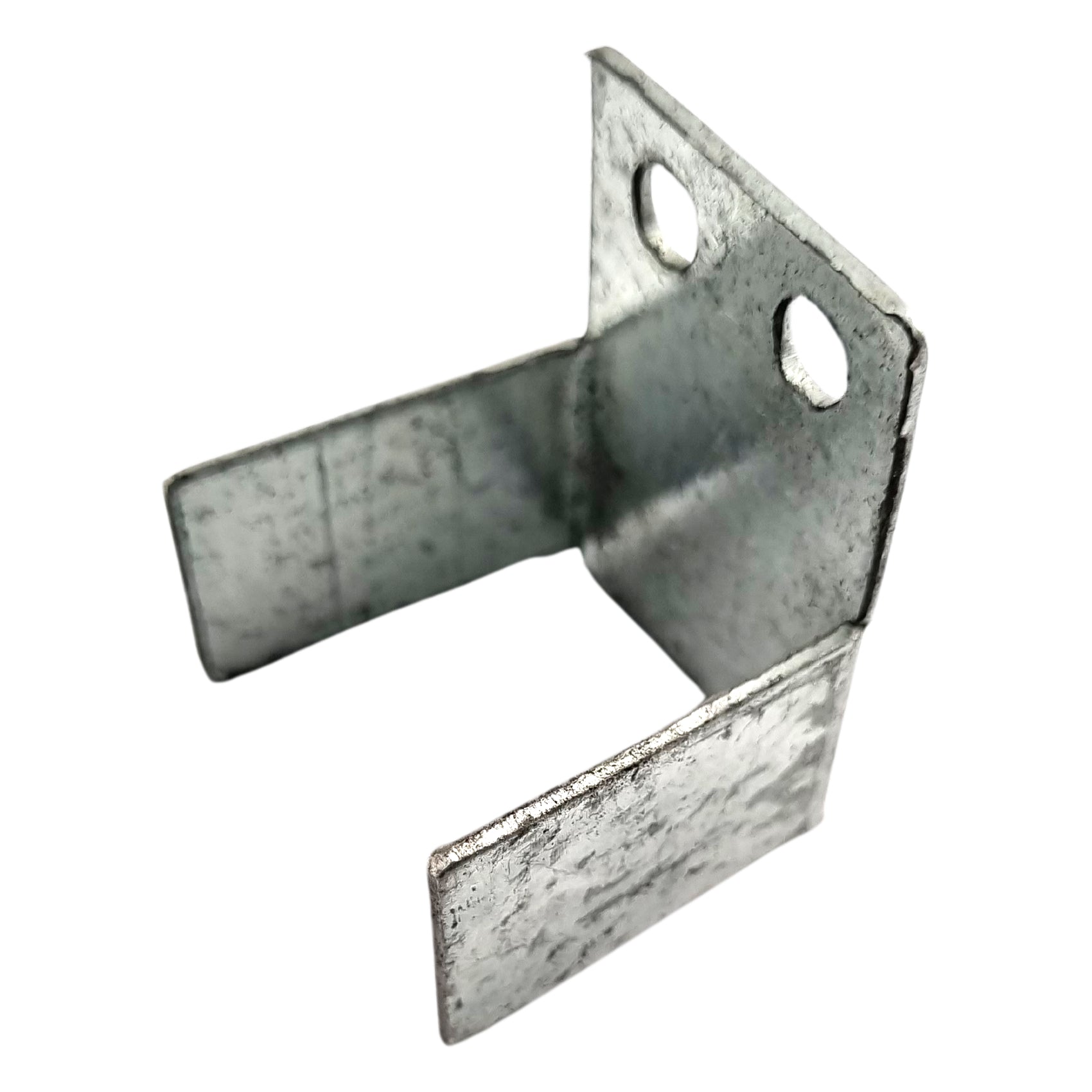 Downee rail tube end bracket in galvabond finish. Australian made. Product code: RS3825, Size: 38x25mmx1.6mm tube. Australian Made. Brand: Downee. Shop Tubular Fencing and Steel Brackets online chain.com.au. Australia wide shipping.