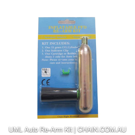 UML Auto Re-Arm Kit | 33gram CO2 cylinder, UML Cartridge, Green Clip
