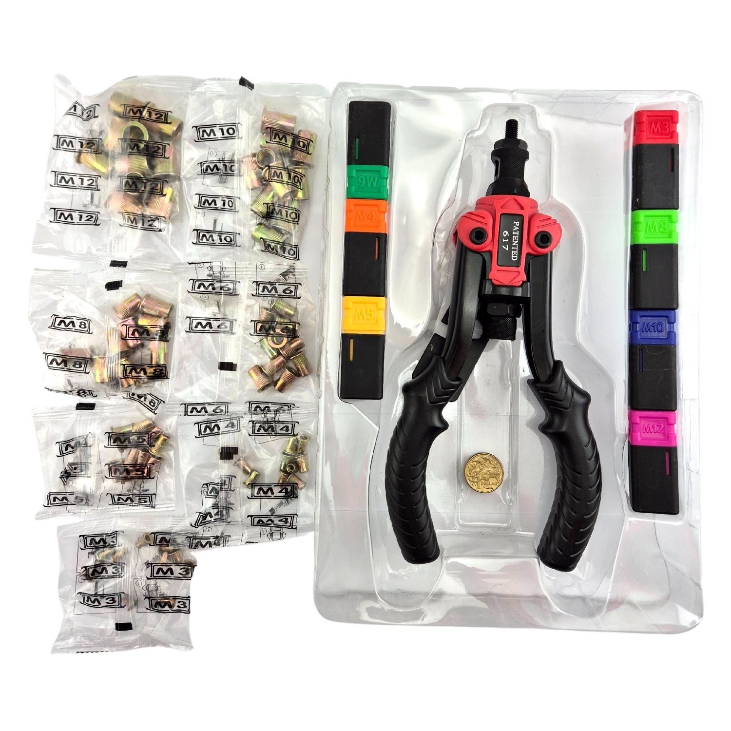 Rivet Gun Pack. Suitable for rivets 3mm to 12mm in size. Australia wide shipping chain.com.au