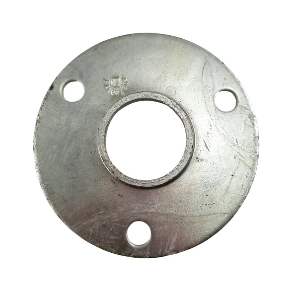 Round Flange - Galvanised. Australian made. Brand: Downee. Shop fence & gate fittings online chain.com.au. Australia wide shipping.