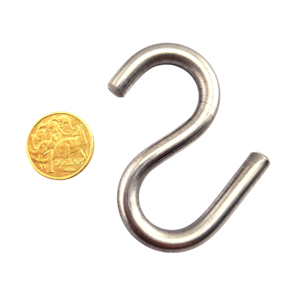 S-hook long arm in marine grade stainless steel. Australian Made in Melbourne. Shipping Australia wide. Shop hardware chain.com.au.