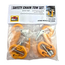 Safety Chain Hook Sets. Size: 6mm - 2.9 Tonne. Kit contains 2 x hammerlocks, 2 x eye sling hooks with safety latch. Australia wide shipping.