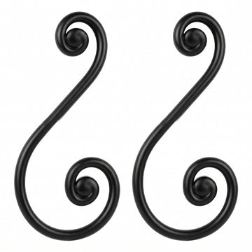 Black and zinc steel scrolls in style: DHP04-05. Wrought iron fencing components. Australia