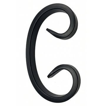 Black and zinc steel scrolls in style: DHP101.  Wrought iron fencing components. Australia.