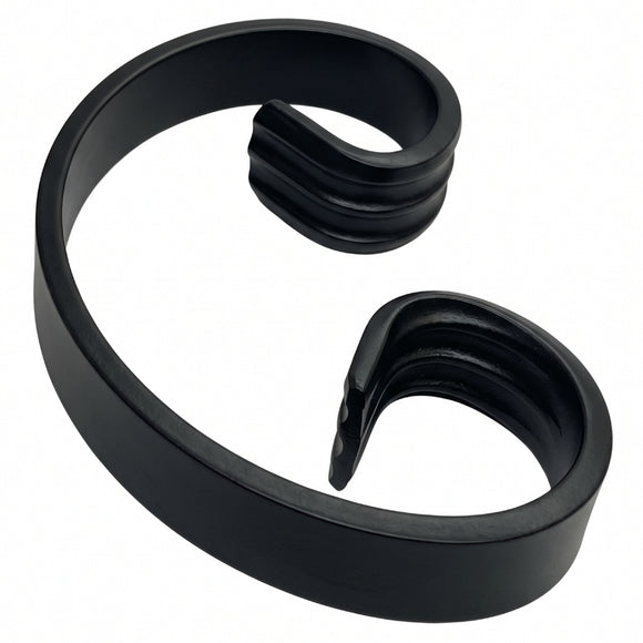 Black and zinc steel scrolls in style: DHP300. Wrought iron fencing components. Australia.
