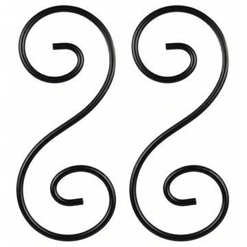 Black and zinc steel scrolls in style: DHP54. Buy 1 or many at factory-direct prices. Wrought iron fencing components. Australia.