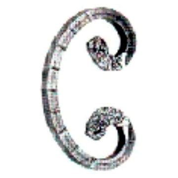 Black and zinc steel scrolls in style: DHPS6. Australia.