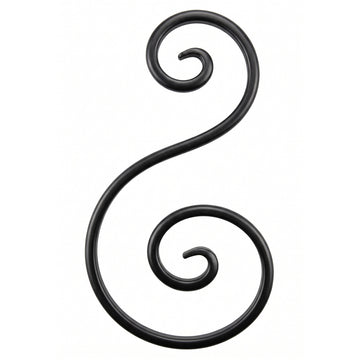 Black and zinc steel scrolls in style: DHPS8. Buy 1 or many at factory-direct prices. Wrought iron fencing components. Australia.