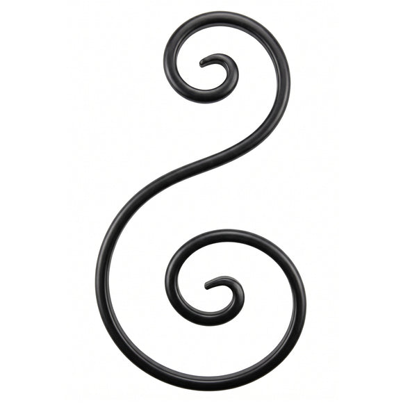 Black and zinc steel scrolls in style: DHPS8. Buy 1 or many at factory-direct prices. Wrought iron fencing components. Australia.