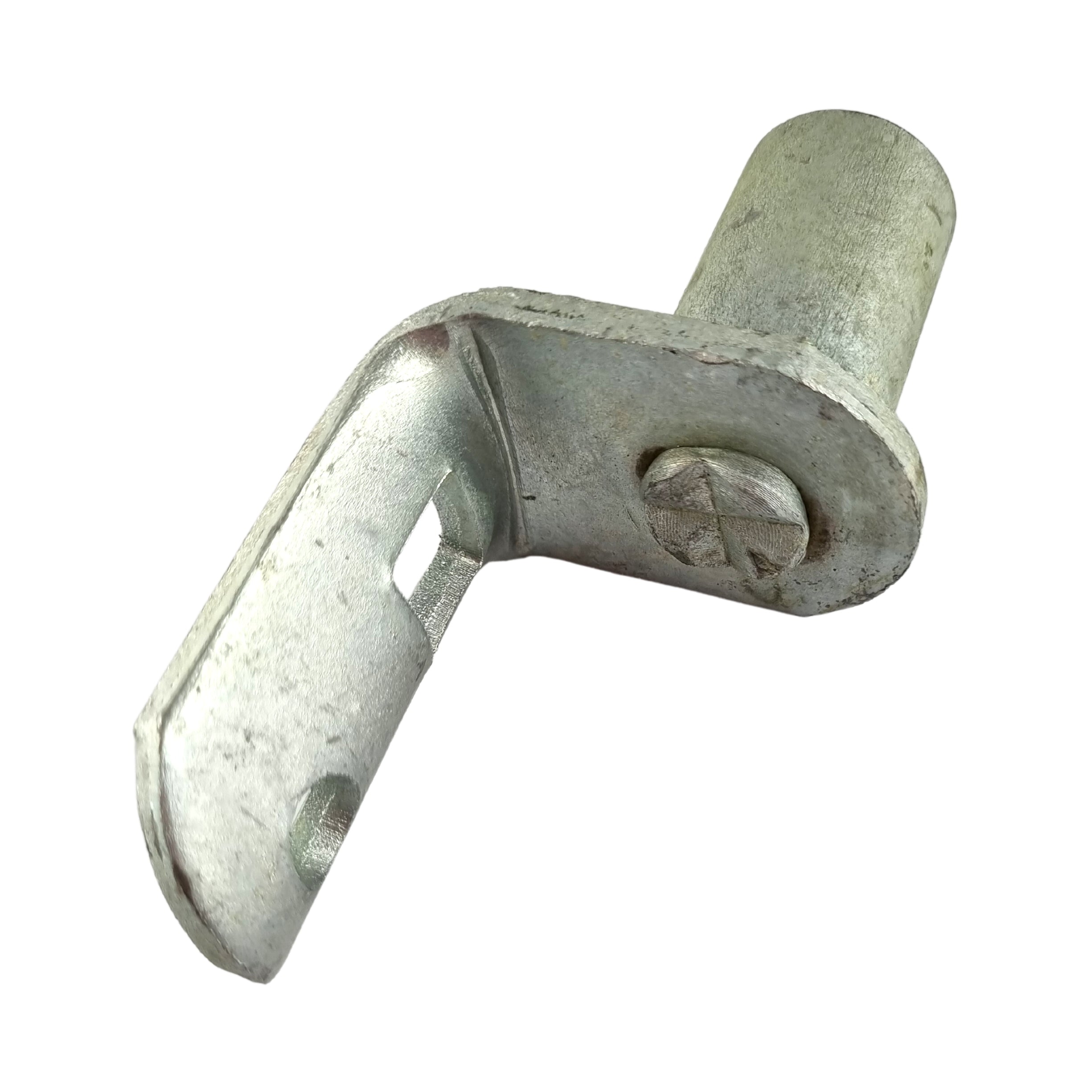 Short Plate Gudgeon - Heavy Duty - Round Flat Post Fitting - Galvanised. Australian made. Shop fence and gate fittings online. Chain.com.au. Australia wide shipping.