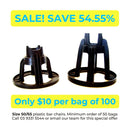 On Sale! $10 per bag of 100. Black slab on ground plastic bar chairs. Size: 50.65. Australia