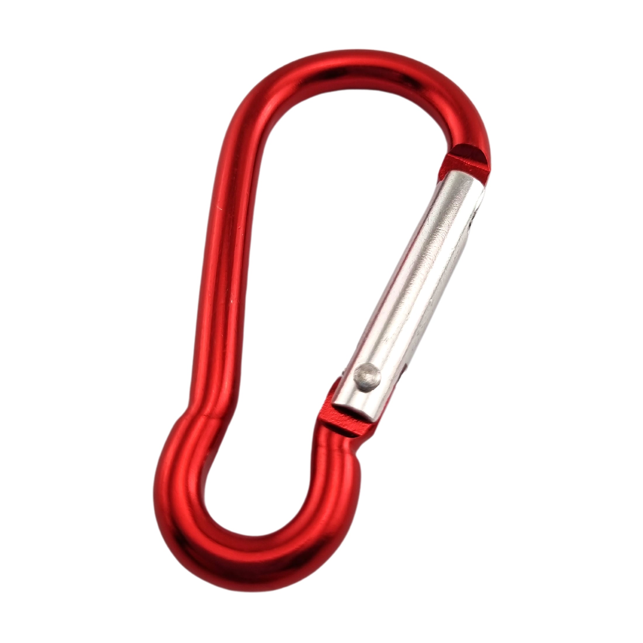 Aluminium snap hook Carabiner in red, sizes: 5mm, 6mm, 8mm, untested. Australia wide shipping.