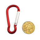 Aluminium snap hook Carabiner in red, sizes: 5mm, 6mm, 8mm, untested. Australia wide shipping.