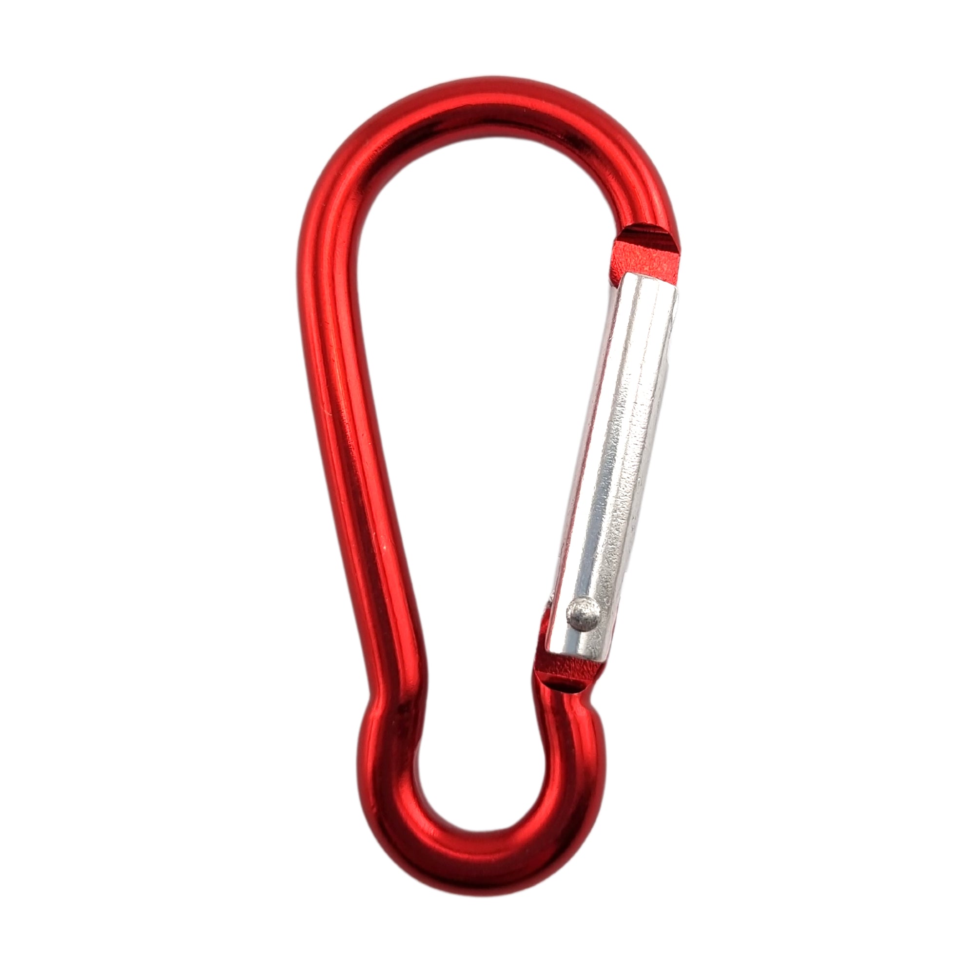 Aluminium snap hooks Carabiner in red, sizes: 5mm, 6mm, 8mm, untested. Australia wide shipping.