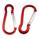 Aluminium snap hooks Carabiner in red, sizes: 5mm, 6mm, 8mm, untested. Australia wide shipping.