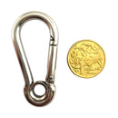 6mm Snap Hook with Eye in Stainless Steel. Australia wide shipping.