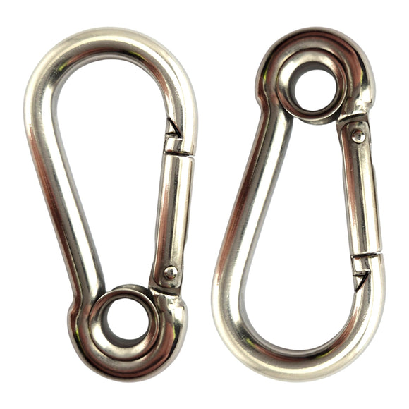 Snap Hooks with Eye in Stainless Steel. Various sizes. Australia wide shipping.
