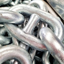 Stud Link Chain in Galvanised and Plain Steel. Sizes: 32mm, 36mm, 40mm. Extra large chain. Australia.