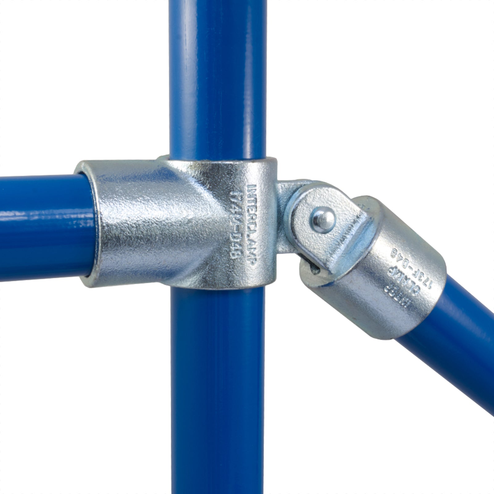 Swivel Tee (Swivel T), Interclamp Code 174. Size D48. Shop rail, pipe and fence fittings online chain.com.au. Australia wide shipping.